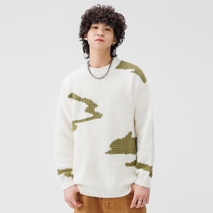 Herren Lässiger Strickpullover mit modischem Muster Echoarchiv