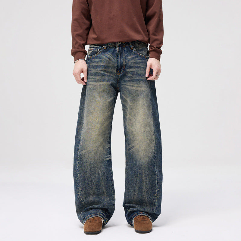 Damen High-Waist Ballon-Jeans mit Used-Waschung und weitem Statement-Bein Echo Archiv