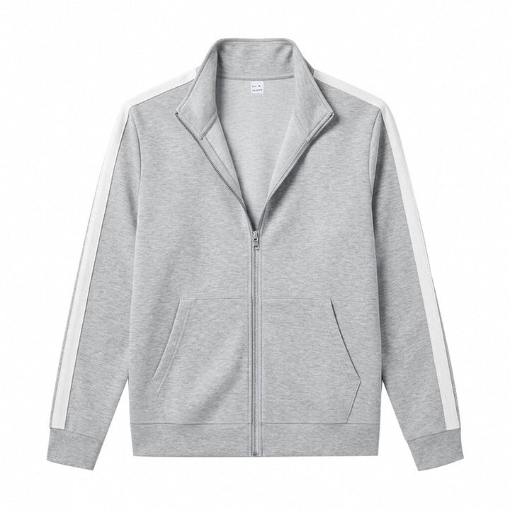 Herren Retro-Trackjacke mit Kontraststreifen und Stehkragen Echoarchiv