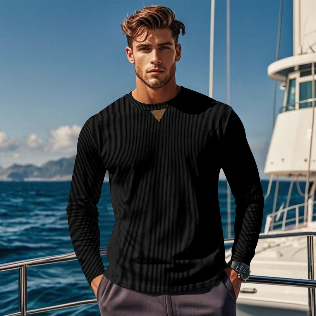 Herren Sportliches Langarmshirt mit innovativem Strukturdesign Echoarchiv