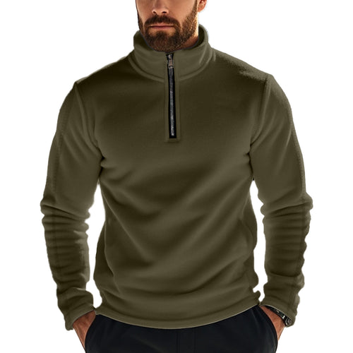 Herren funktioneller Fleece-Pullover mit halbem Reißverschluss Echoarchiv