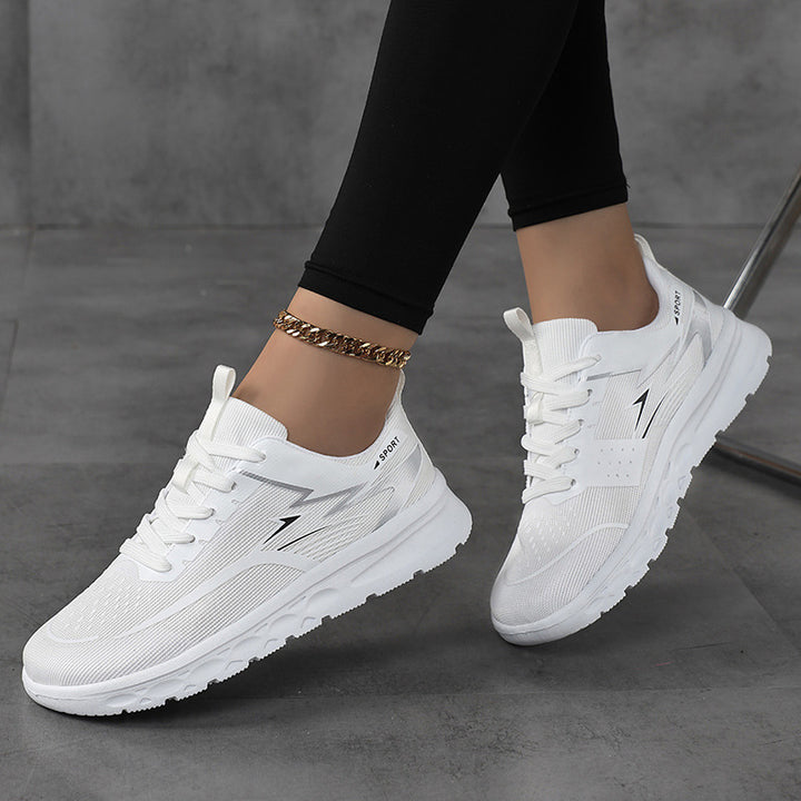 Damen Sportlicher Mesh-Sneaker mit gepolsterter Fersenstütze und griffiger Profilsohle – Névara