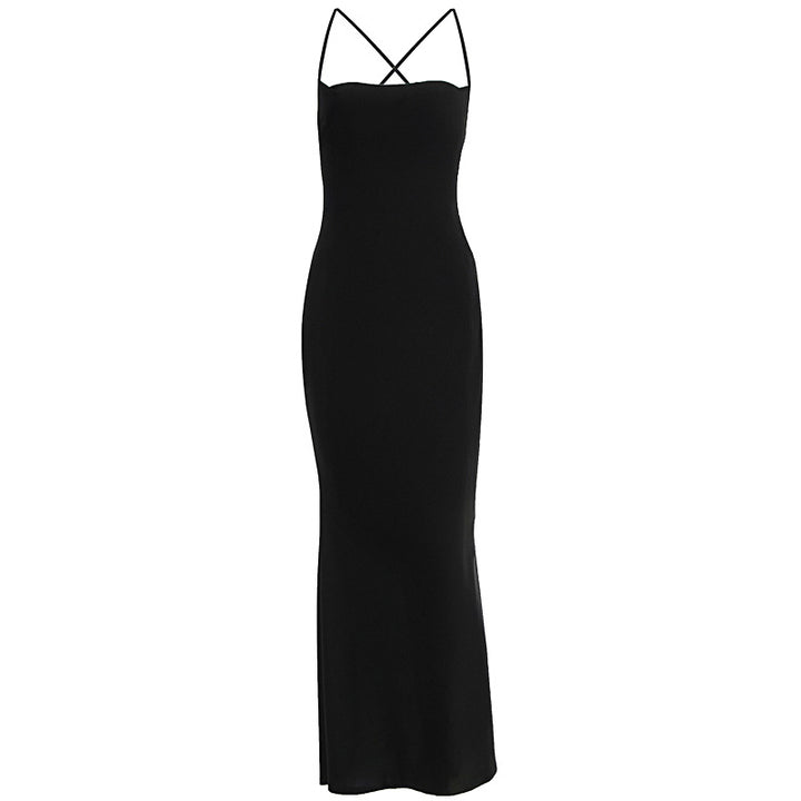 Damen Figurbetontes Maxikleid mit raffiniertem Cross-Back Design Echo Archiv