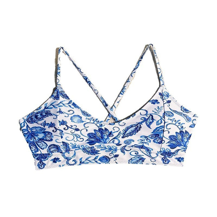 Damen Sport-Bikinioberteil mit floralen Mustern und verstellbaren Trägern Echo Archiv