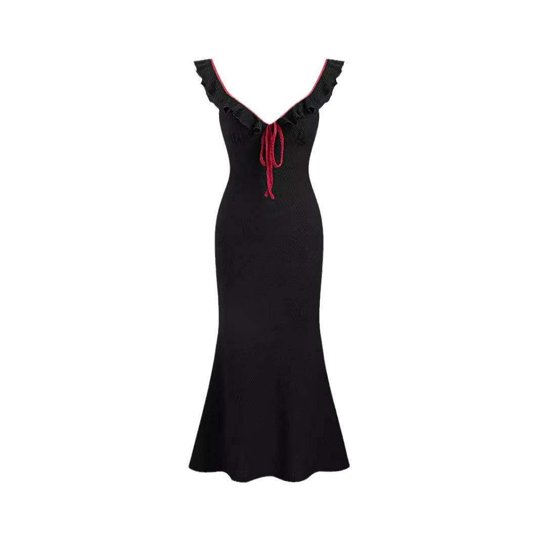 Damen Fließendes Maxikleid mit Rüschendetails Echo Archiv