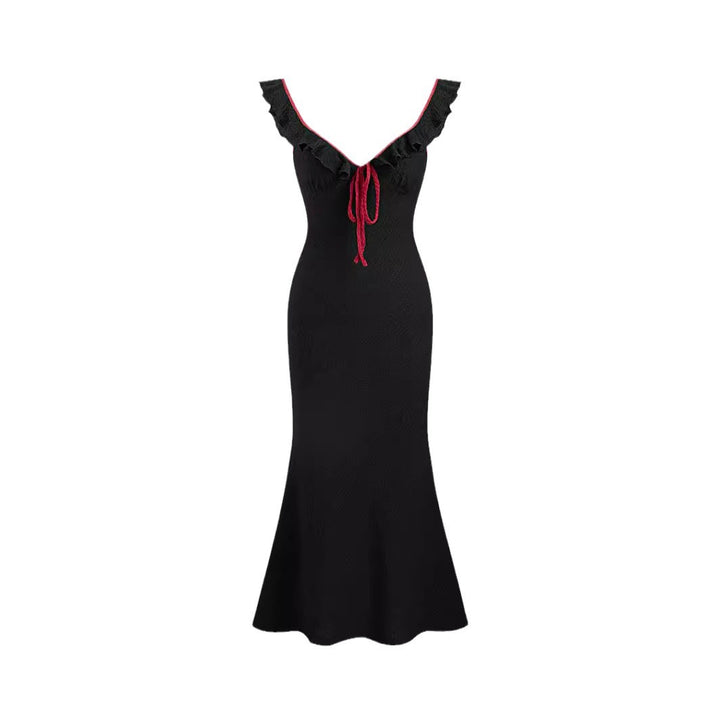 Damen Fließendes Maxikleid mit Rüschendetails Echo Archiv