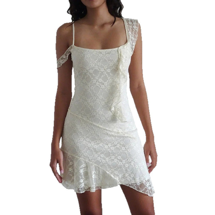 Damen Spitzenkleid mit asymmetrischem Schnitt Echo Archiv
