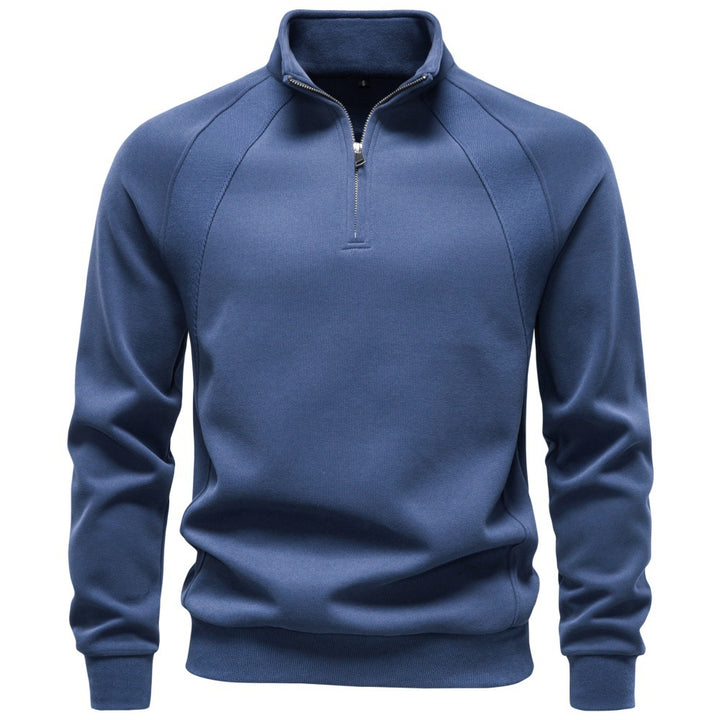 Herren Troyer-Fleecepullover mit Stehkragen und halbem Reißverschluss Echoarchiv