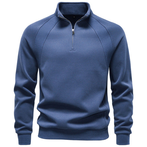 Herren Troyer-Fleecepullover mit Stehkragen und halbem Reißverschluss Echoarchiv