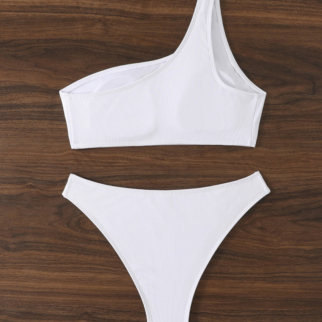 Damen Triangel-Bikini mit asymmetrischem Schnitt und raffiniertem Rippendesign Echo Archiv