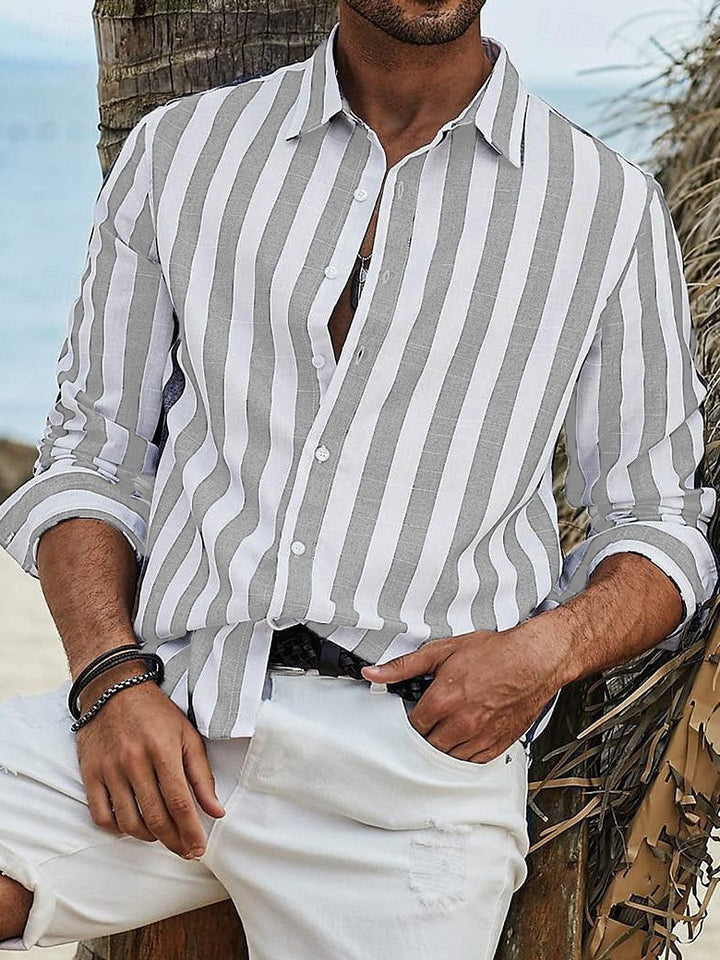 Herren Hemd mit gestreiftem Design Echoarchiv