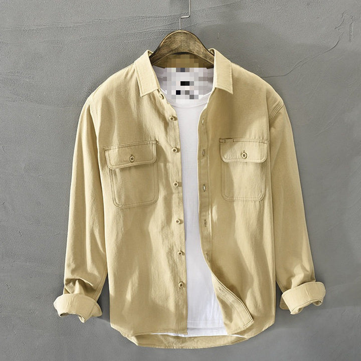 Herren Lässige Hemdjacke mit Brusttaschen Echo Archiv