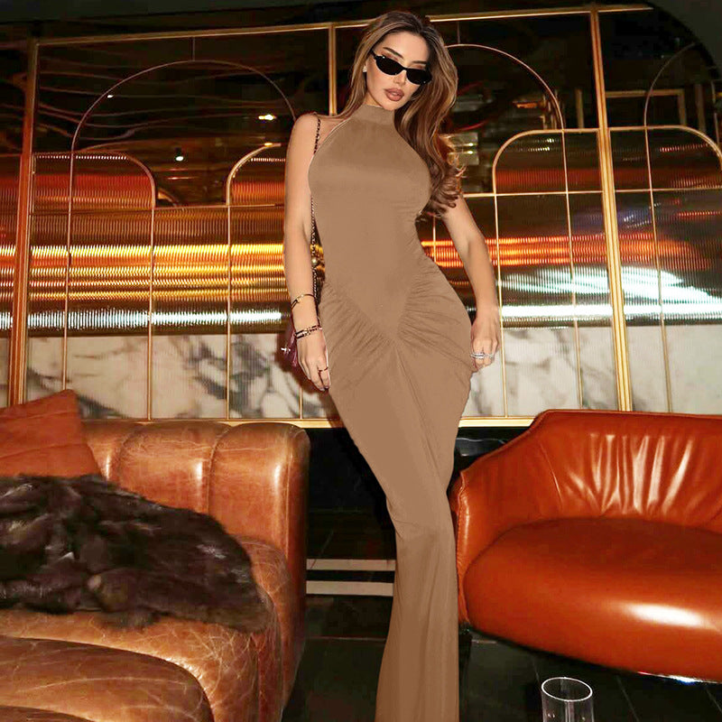 Damen Figurbetontes Maxikleid mit eleganter Drapierung Echo Archiv