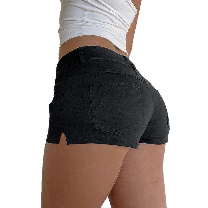 Damen trendige Shorts mit hohem Bund und elastischem Material Echo Archiv