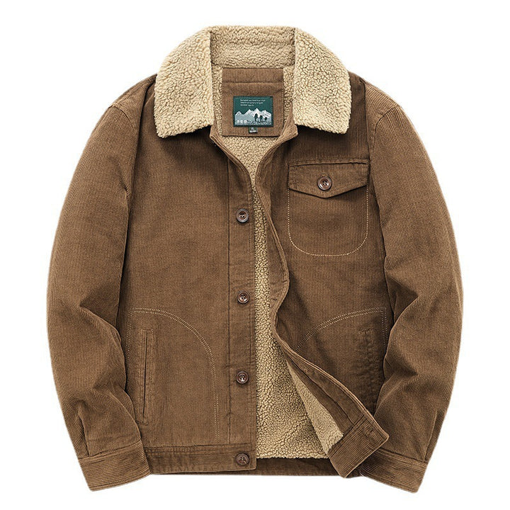 Herren Lässige Cordjacke mit Teddyfutter Echo Archiv 1787797411