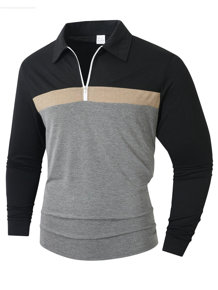 Herren Sportliches Langarmshirt mit Reißverschluss Echoarchiv