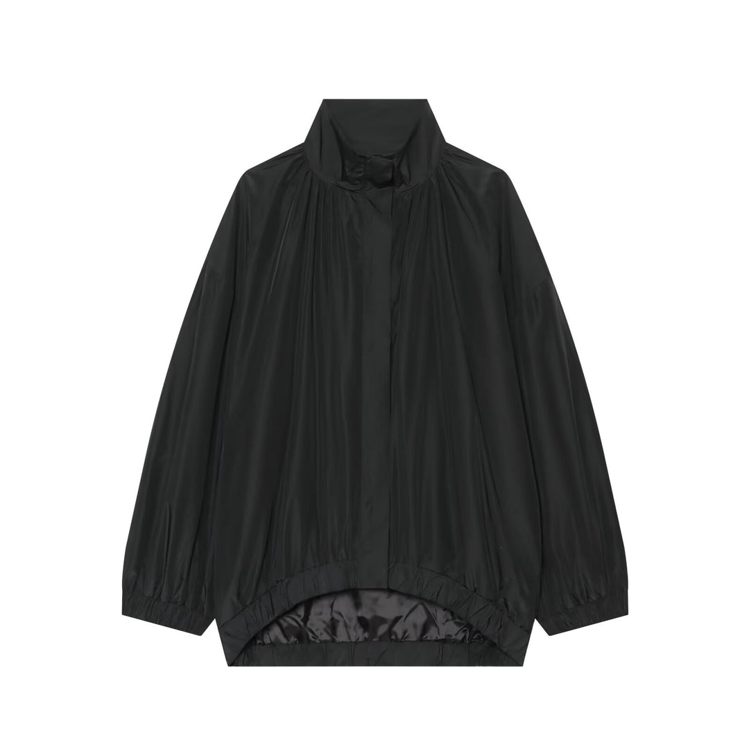 Damen Oversize Regenblouson im Cocoon‑Schnitt mit hohem Stehkragen und elastischem Saum Echo Archiv