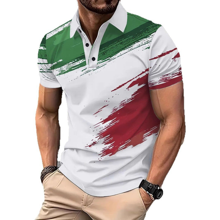 Herren Poloshirt mit einzigartigem Farbverlauf Echoarchiv