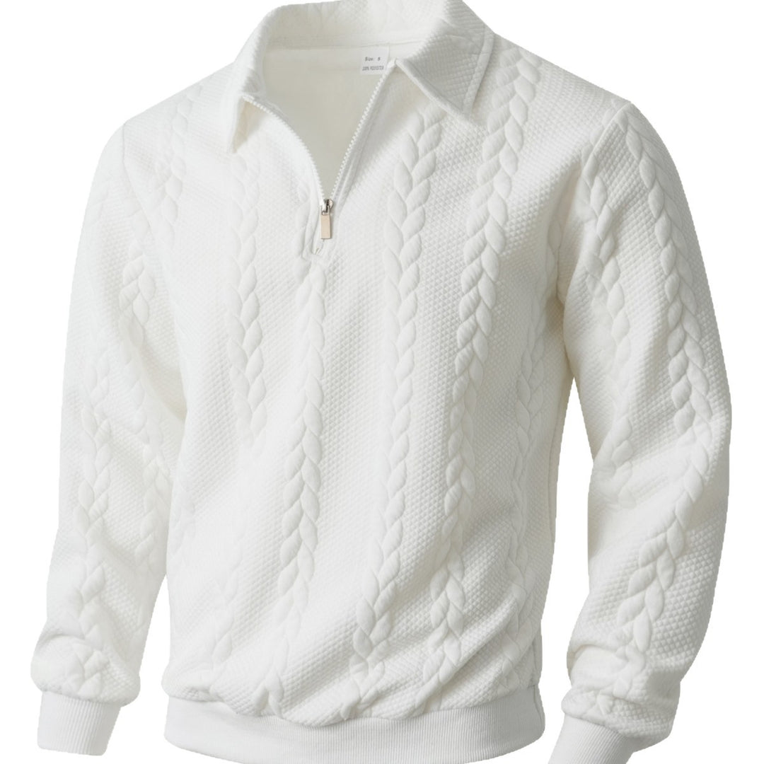 Herren eleganter Strickpullover mit Reißverschluss Echoarchiv