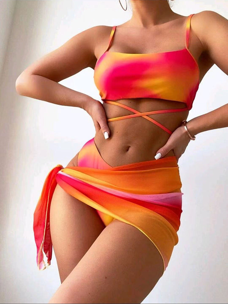 Damen Badeoutfit mit überkreuzten Trägern Echo Archiv