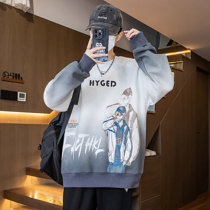 Unisex Oversized Sweatshirt mit kreativem Grafikdruck Echoarchiv