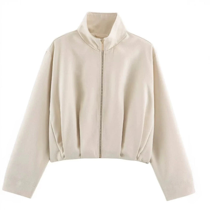 Damen Kurz geschnittener Boxy‑Blouson mit hohem Stehkragen und überschnittenen Ärmeln Echo Archiv
