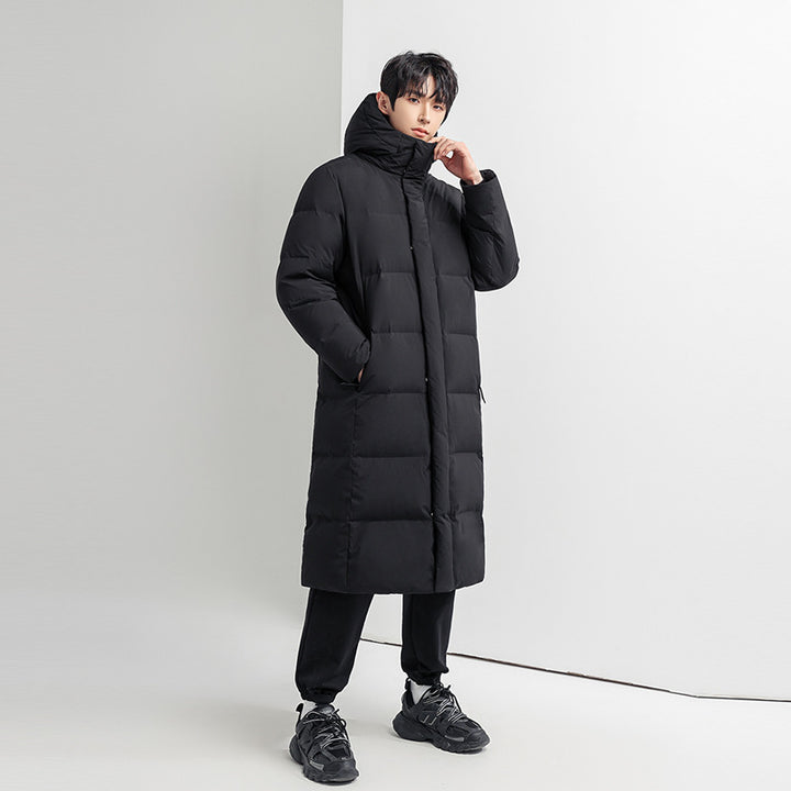 Herren Lange Steppjacke mit Kapuze Echoarchiv 1787978142