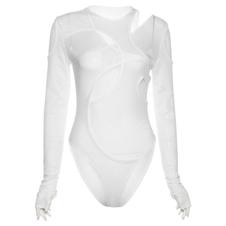 Damen Body mit asymmetrischem Schnitt und langem Arm Echo Archiv
