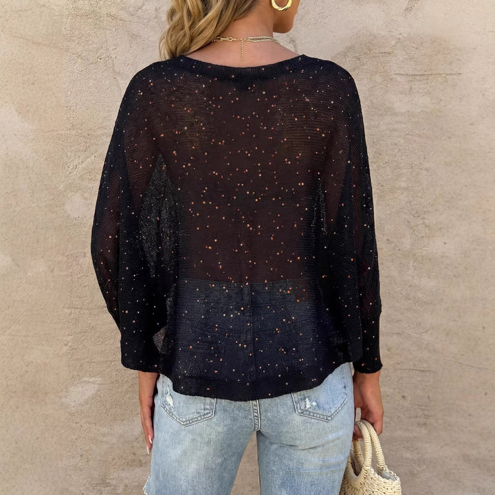 Damen luftiger Strandpullover mit funkelndem Glitzer Echo Archiv