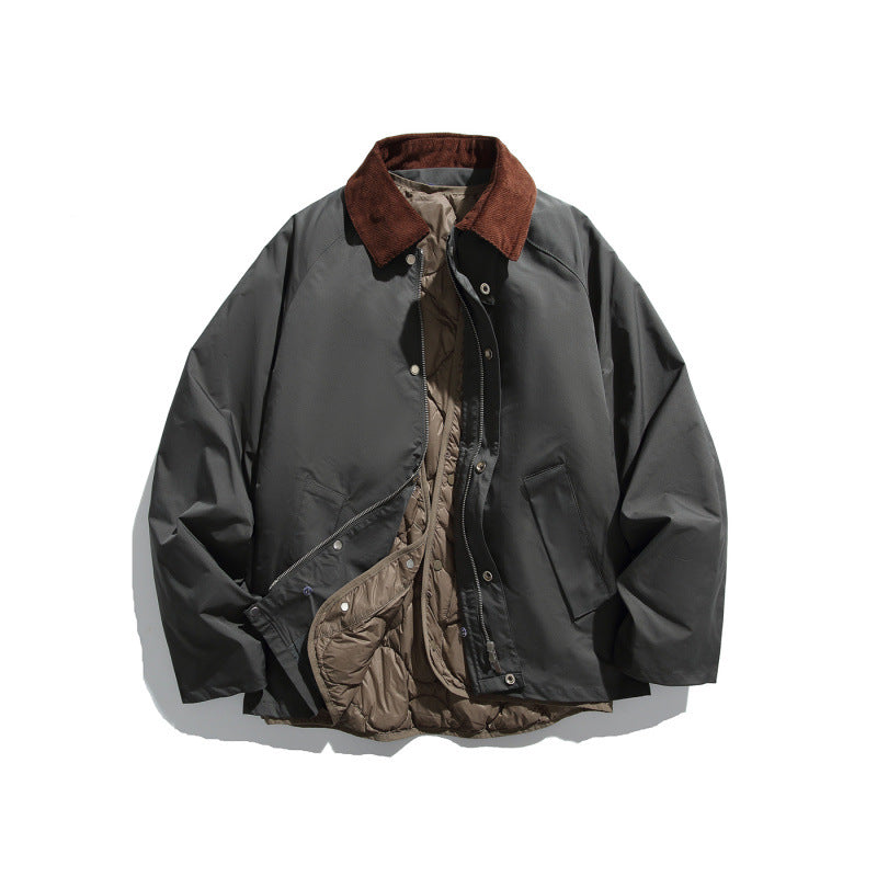 Herren Boxy‑Fieldjacke mit abnehmbarer wattierter Innenweste und Cordkragen Echo Archiv