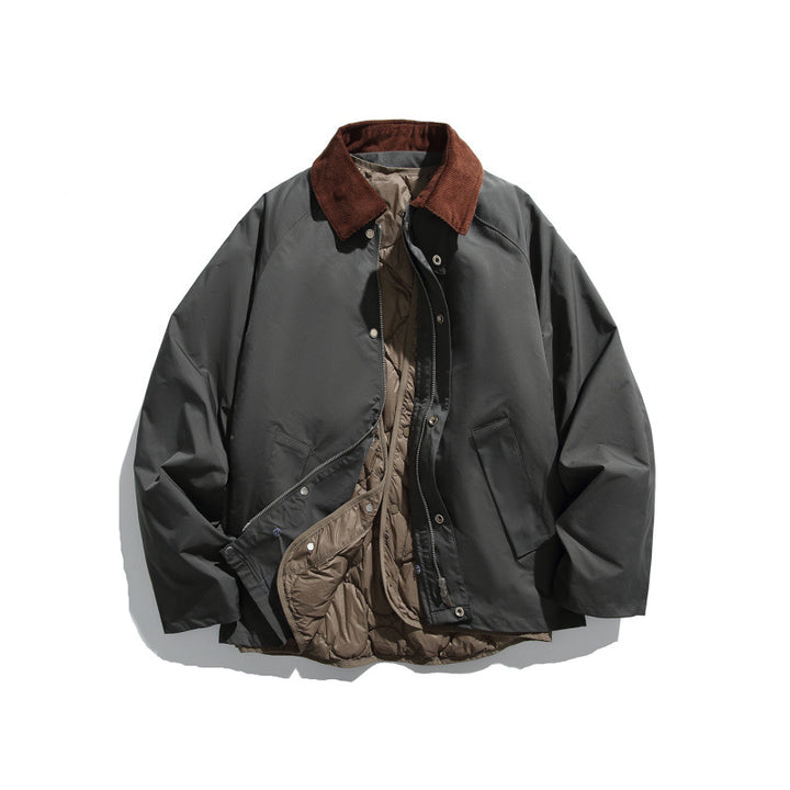 Herren Boxy‑Fieldjacke mit abnehmbarer wattierter Innenweste und Cordkragen Echo Archiv