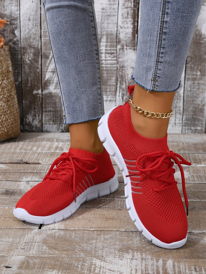 Damen  leichtes gestricktes Sneaker Slipper mit sockenähnlichem Schaft und flexibler Laufsohle Echo Archiv