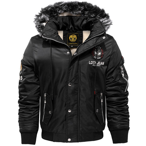 Herren Isolierter Field‑Bomber mit Kunstfellkapuze und Sherpa‑Innenfutter – Brevano
