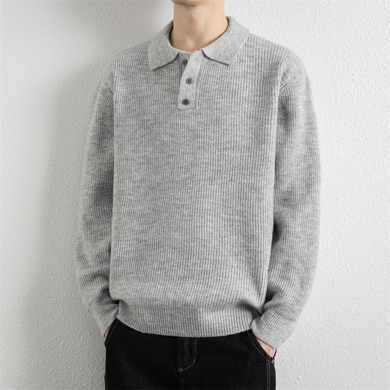 Herrenpullover mit Knopfleiste Echo Archive