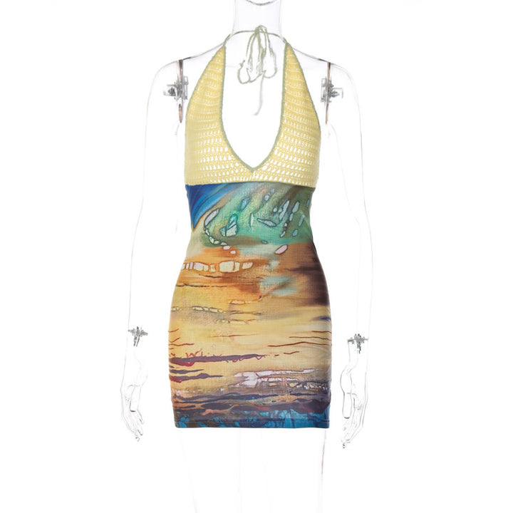 Damen Sommerkleid mit kunstvollem Farbverlauf und raffinierten Häkel-Details Echo Archiv