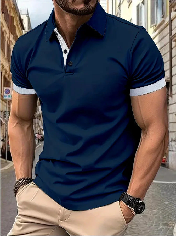 Herren Poloshirt mit modischem Kontrastdetail Echoarchiv