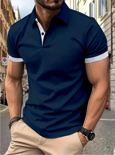 Herren Poloshirt mit modischem Kontrastdetail Echoarchiv