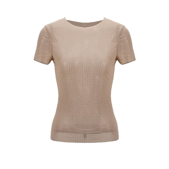 Damen Figurbetontes T-Shirt mit strukturiertem Design Echo Archiv