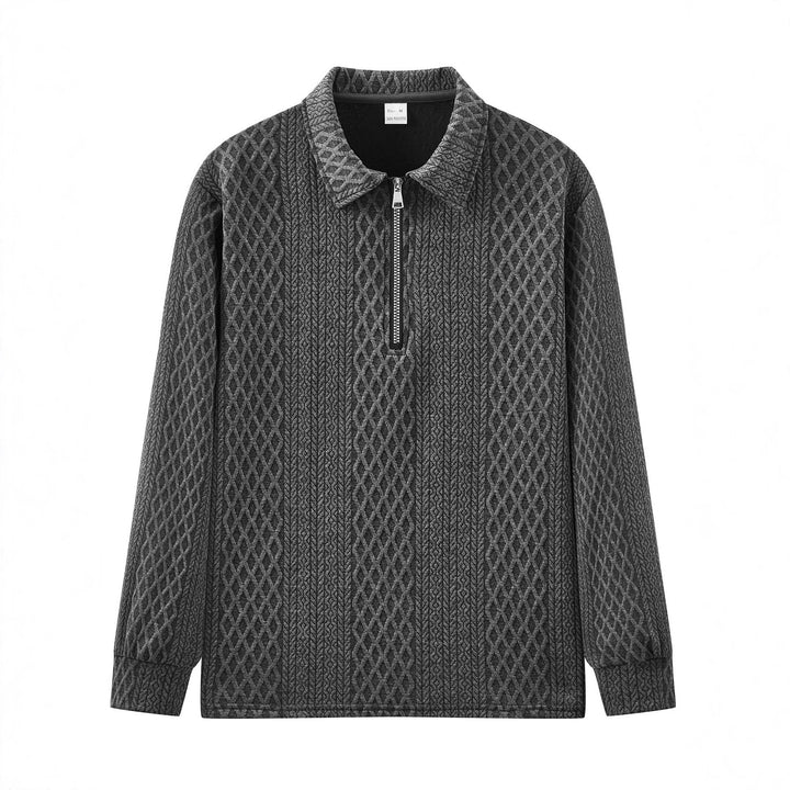 Herren Sweatshirt mit modischem Stehkragen und strukturiertem Design Echoarchiv