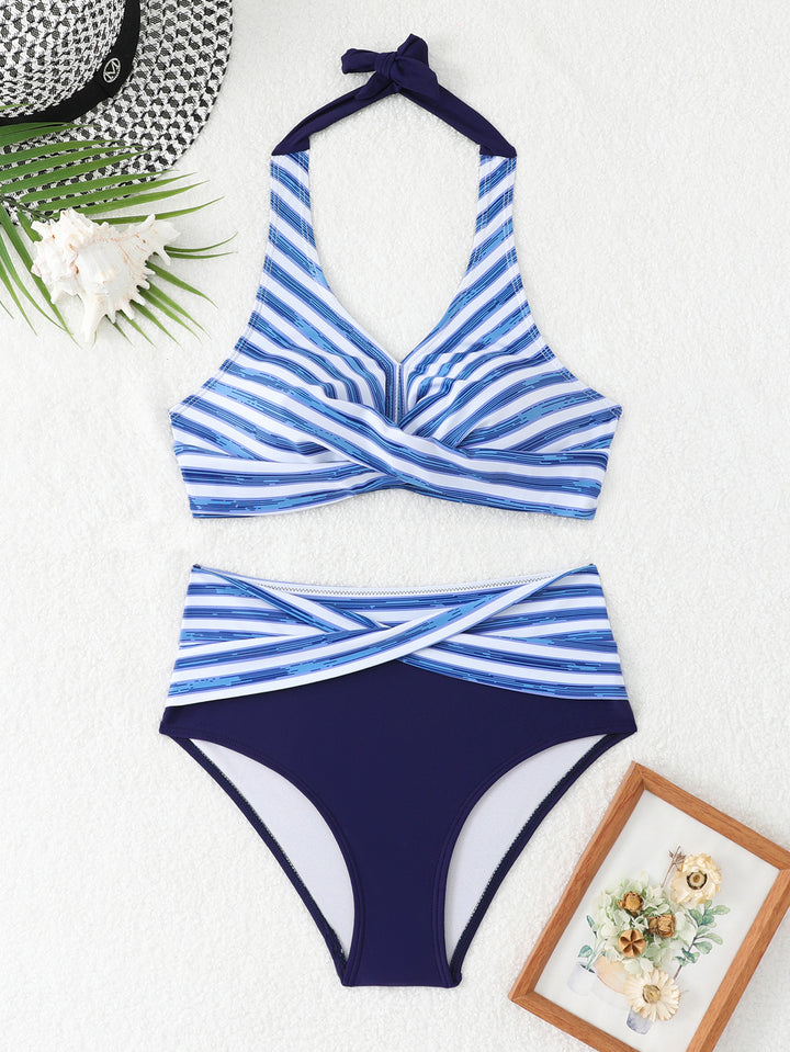 Damen Sportliches Bikini-Set mit hochgeschnittenem Bund Echo Archiv