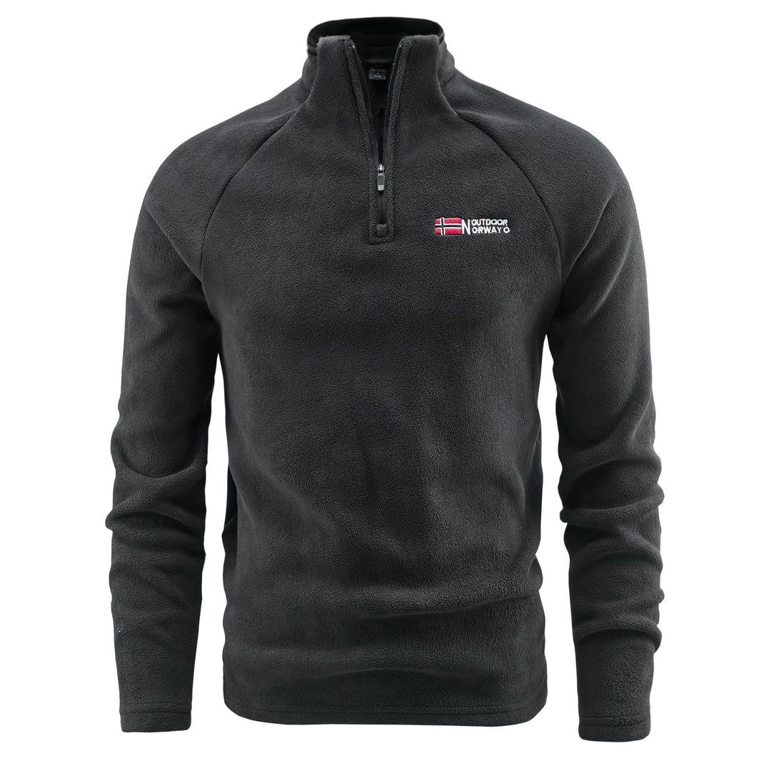 Herren Fleece-Pullover mit halbem Reißverschluss und hohem Stehkragen Echo Archiv