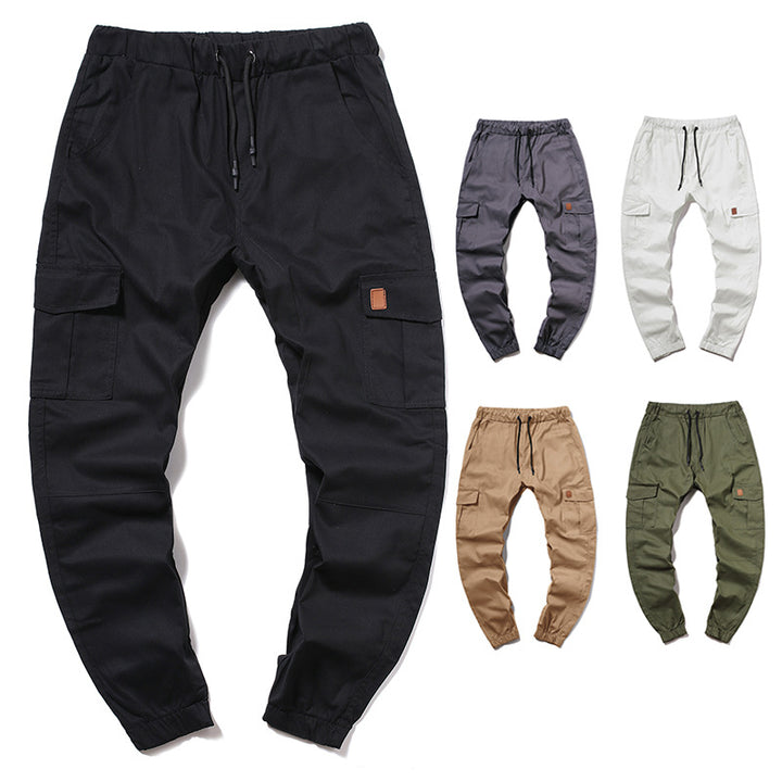Herren Cargo-Hose im modernen Design mit mehreren Taschen und elastischem Bund Echoarchiv