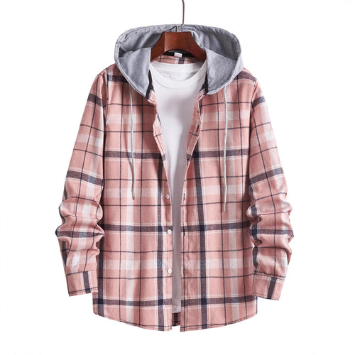 Herren Overshirt mit Kapuze im modernen Karo-Design Echoarchiv