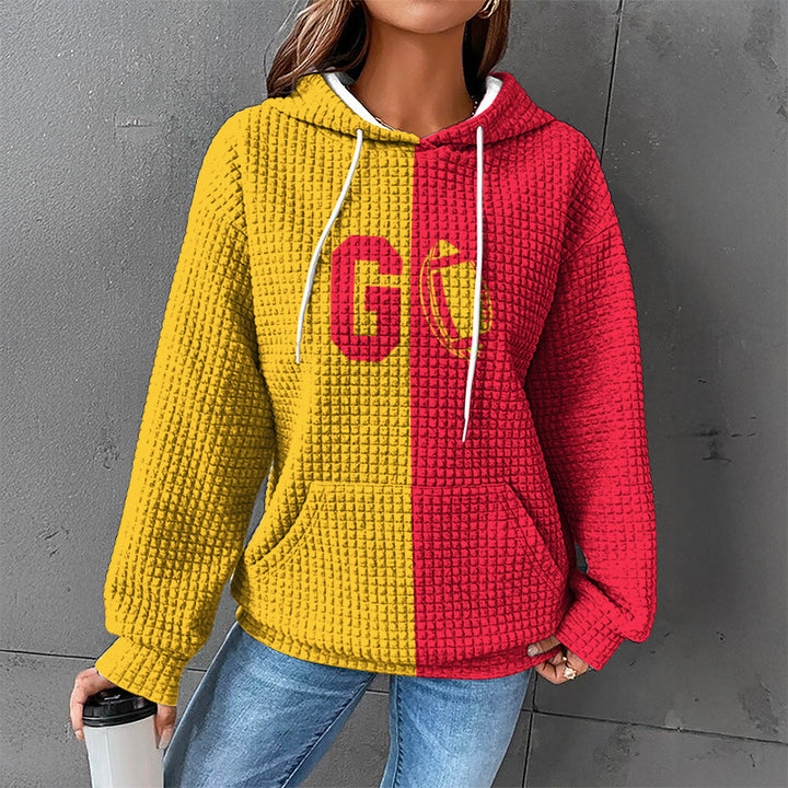 Damen Gemütlicher Kapuzenpullover mit Herzmotiv Echoarchiv