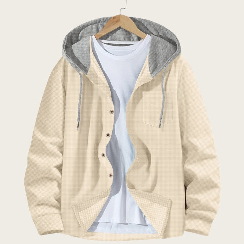 Herren trendige Übergangsjacke mit Kapuze Echoarchiv