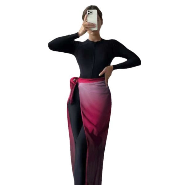 Damen Sportlicher UV-Schutz-Schwimmanzug mit Wickelrock Echo Archiv