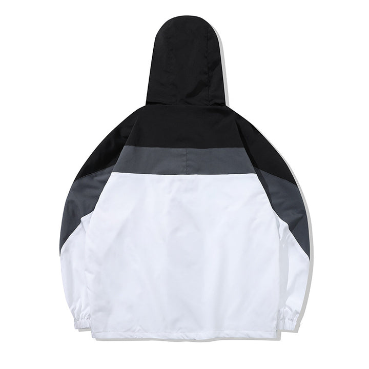 Herren Sportliche Übergangsjacke mit hohen Kragen und Farbblockdesign Echo Archiv