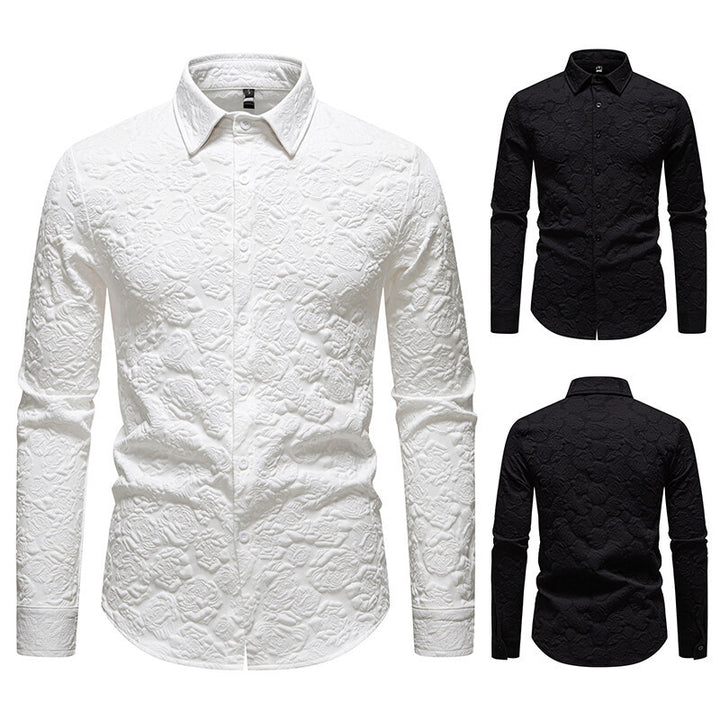Herren Hemd mit strukturiertem Design Echoarchiv
