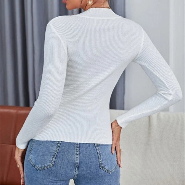 Damen Langarmshirt mit elegantem Rippenmuster Echoarchiv