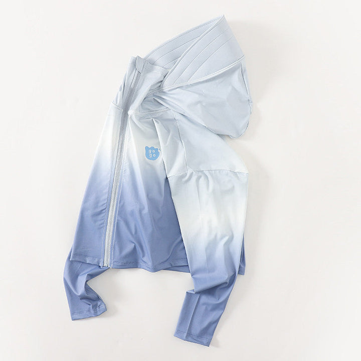 Damen nan leichte UV-Schutz Kapuzenjacke aus Funktionsstretch mit durchgehendem Reißverschluss und Raglanärmeln Echo Archiv
